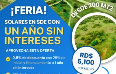 LOS MEJORES SOLARES DE SANTO DOMINGO ESTE EN PROYECTOS RESIDENCIALES